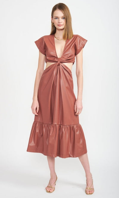 Lana Cut Out Midi Dress - Dresses